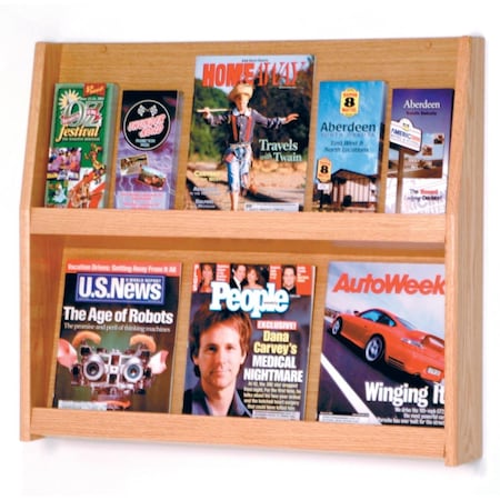 Wooden Mallet 2 x 6 in. Slope 12 Pocket Literature Display - Black LD24-12BK